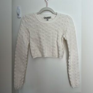 Urban Outfitters Cream Cropped Sweater